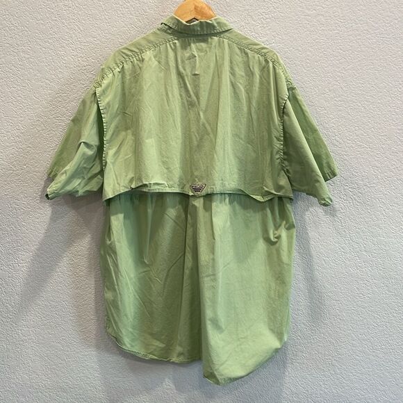 Columbia PFG Bonehead Short Sleeve Fishing Button Down in Jade Green Size XL - Picture 8 of 9